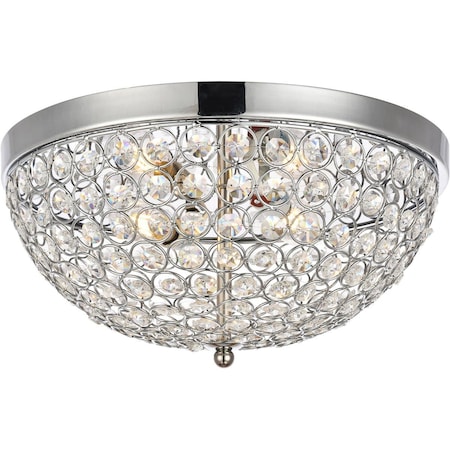 Elegant Lighting 6.3 x 13.5 in. Taye 3 Light Chrome Flush Mount LD5012F13C